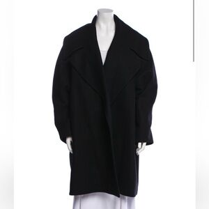 Coperni Black Wool Coat with Collar